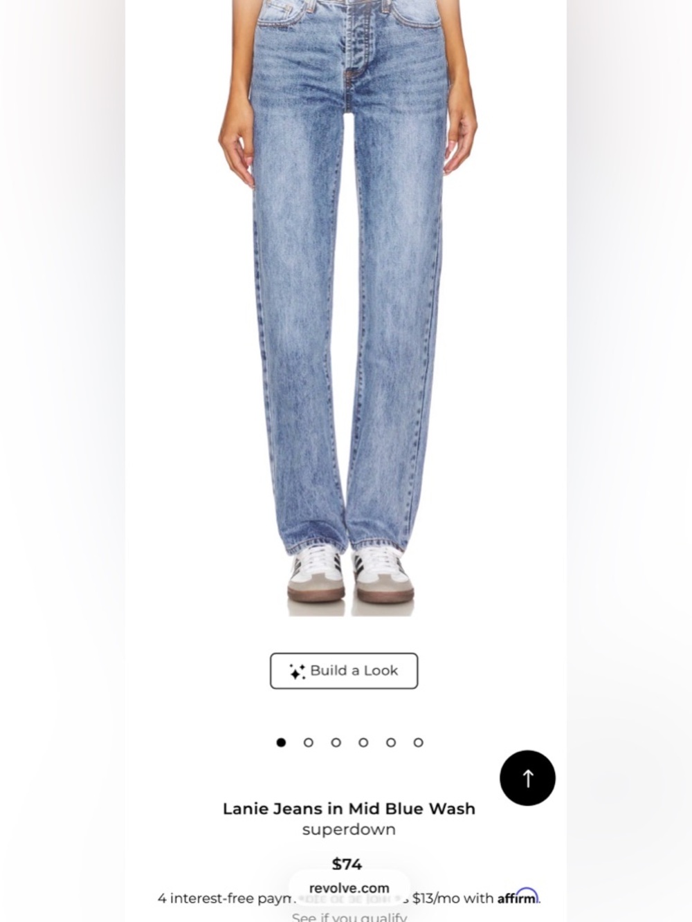 NWT Revolve Superdown Lanie Women’s Jeans in Mid Blue Wash size 28